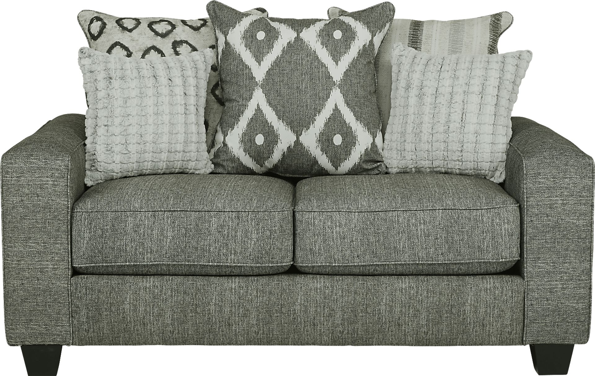 Carole Court Gray 7 Pc Living Room - Image 3