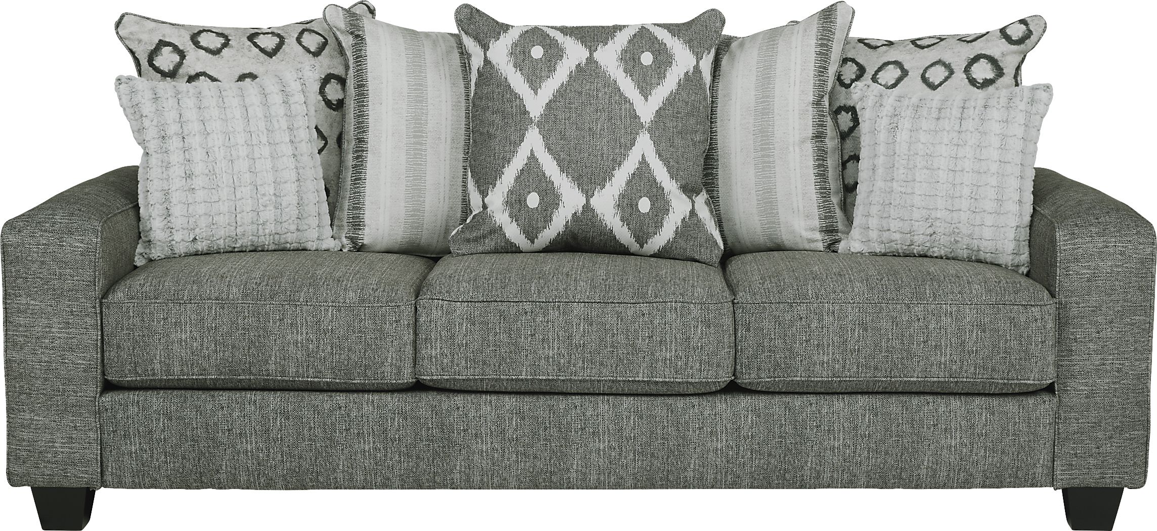 Carole Court Gray Polyester Fabric Sofa Rooms to Go