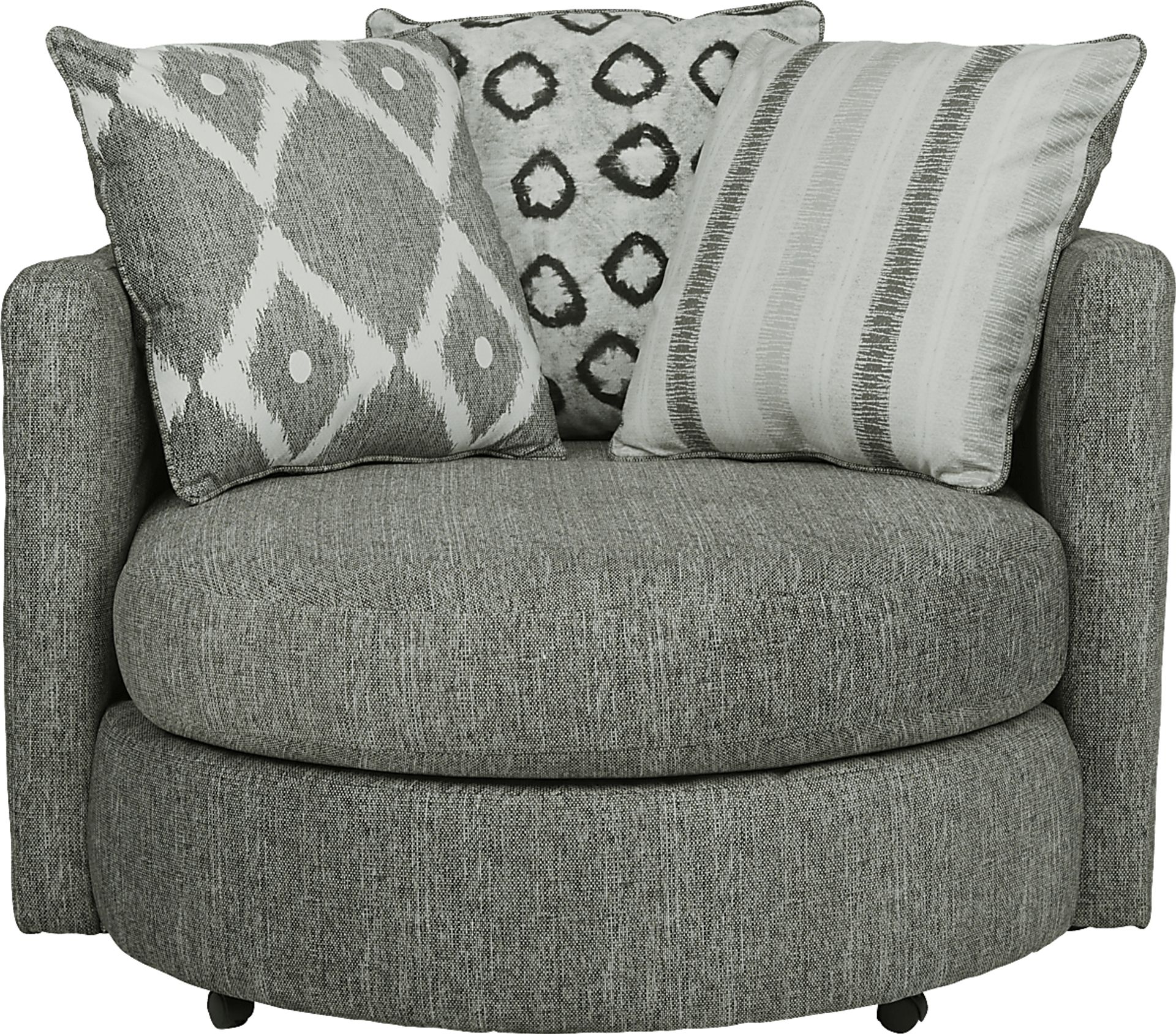 Carole Court Gray Swivel Chair - Image 2