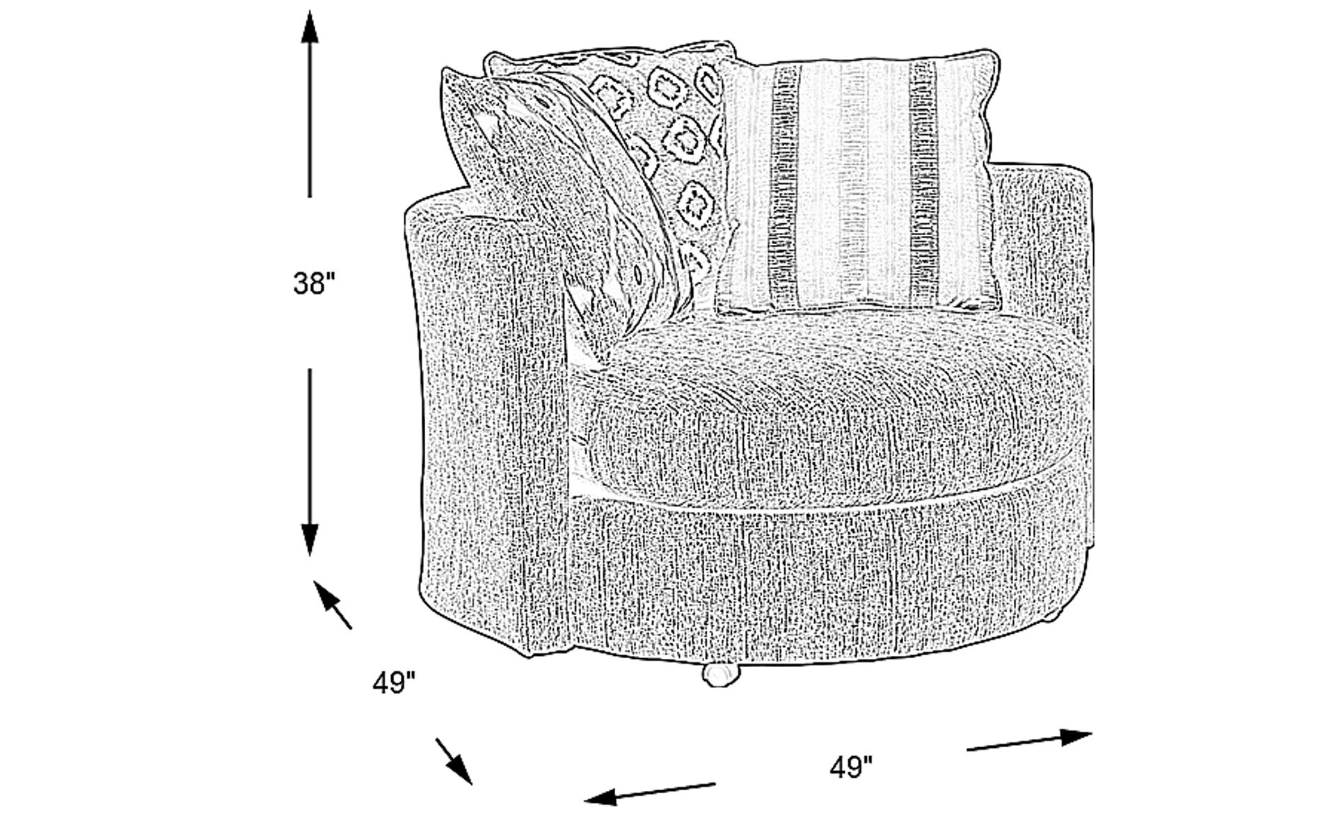 Dimension Image. Please refer to the Dimension Tab on this page for dimension details.