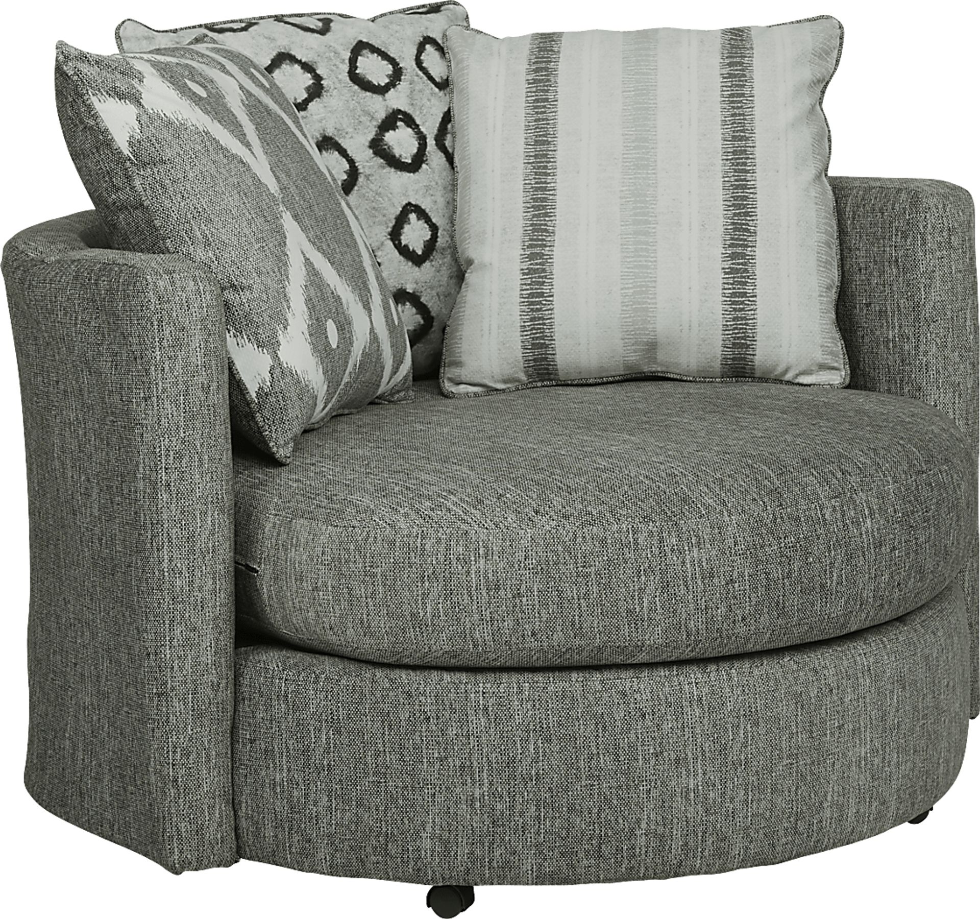 Carole Court Gray Swivel Chair - Image 1