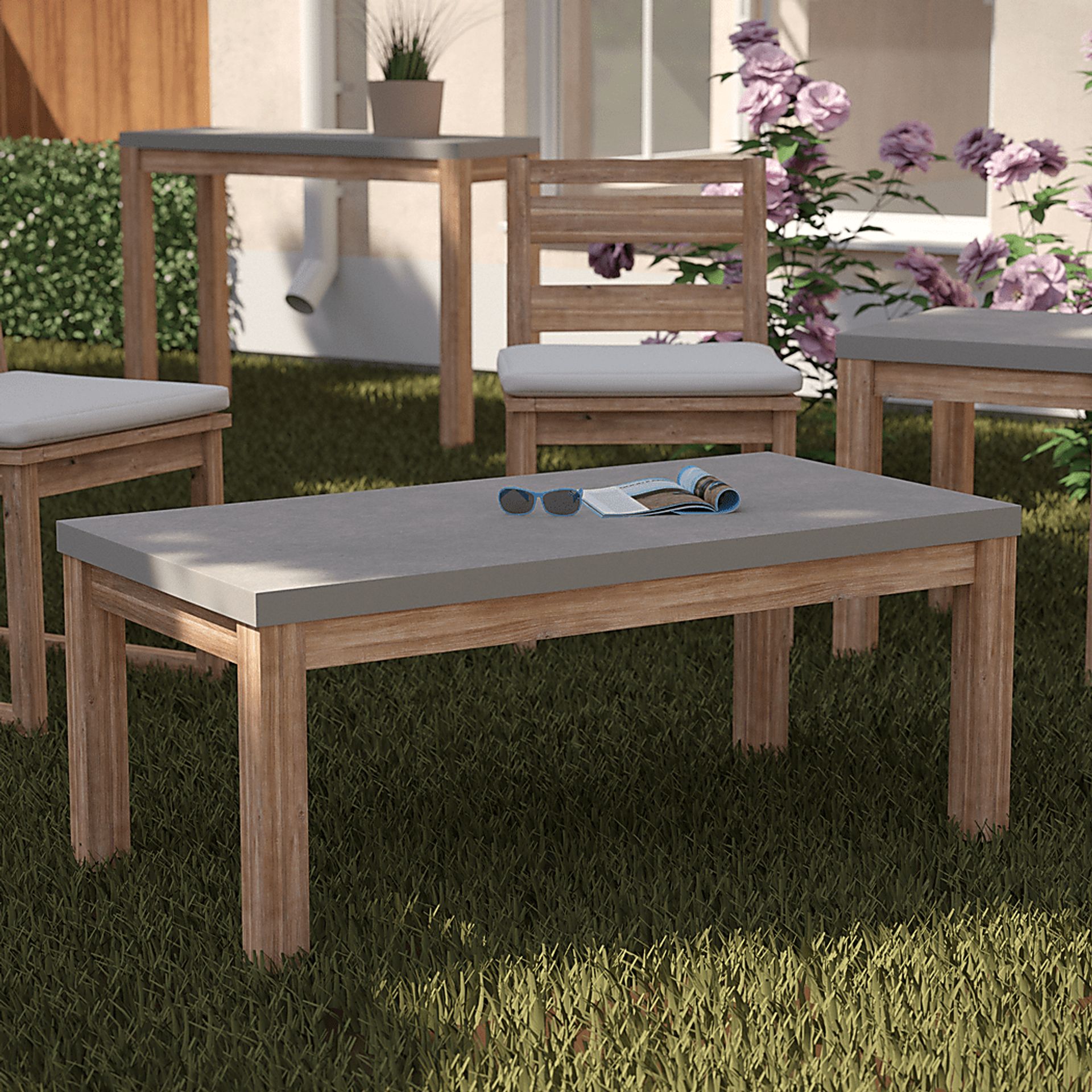 Carolewood Gray Outdoor Cocktail Table - Image 8