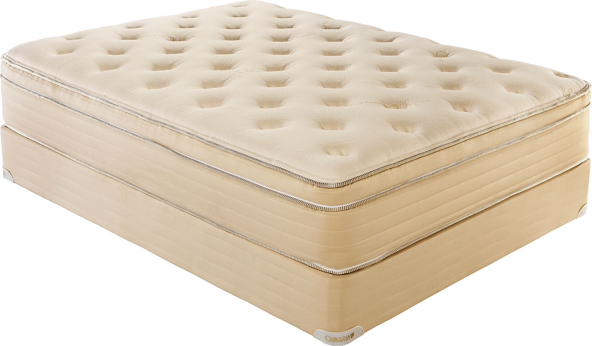 Carolina Mattress Guild Caress Low Profile Queen Mattress Set Plus HDTV - Image 1