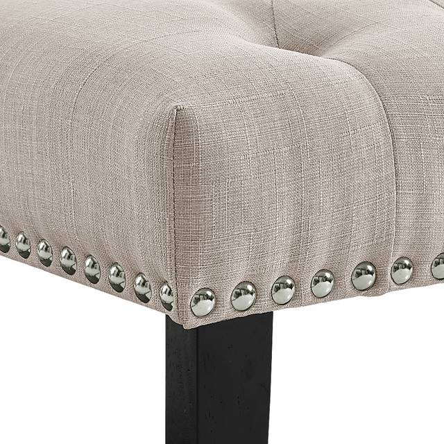 Caroline Beige Accent Bench - Thumbnail - Image 3