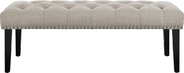 Caroline Beige Accent Bench - Thumbnail - Image 4