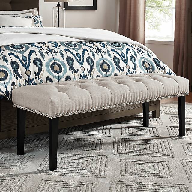 Caroline Beige Accent Bench - Thumbnail - Image 5