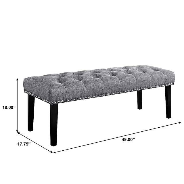 Caroline Gray Accent Bench - Thumbnail - Image 6