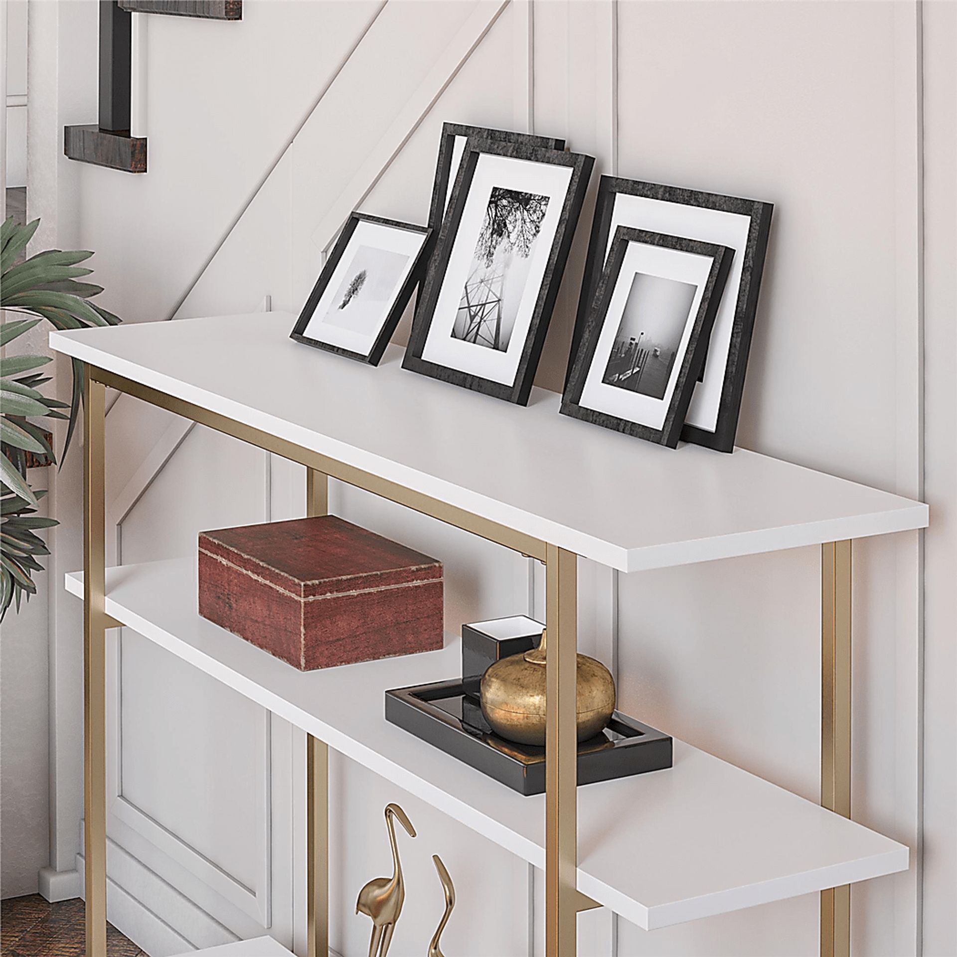 Carom White Console Table - Image 6