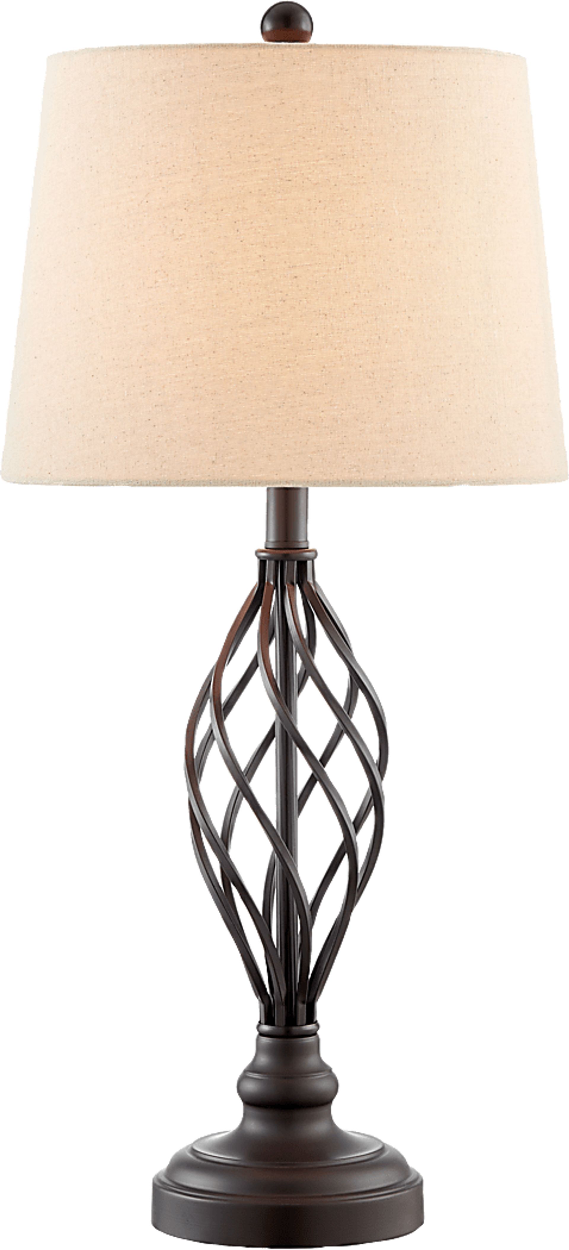 Caron Shade Bronze Lamp, Set of 2 - Image 4
