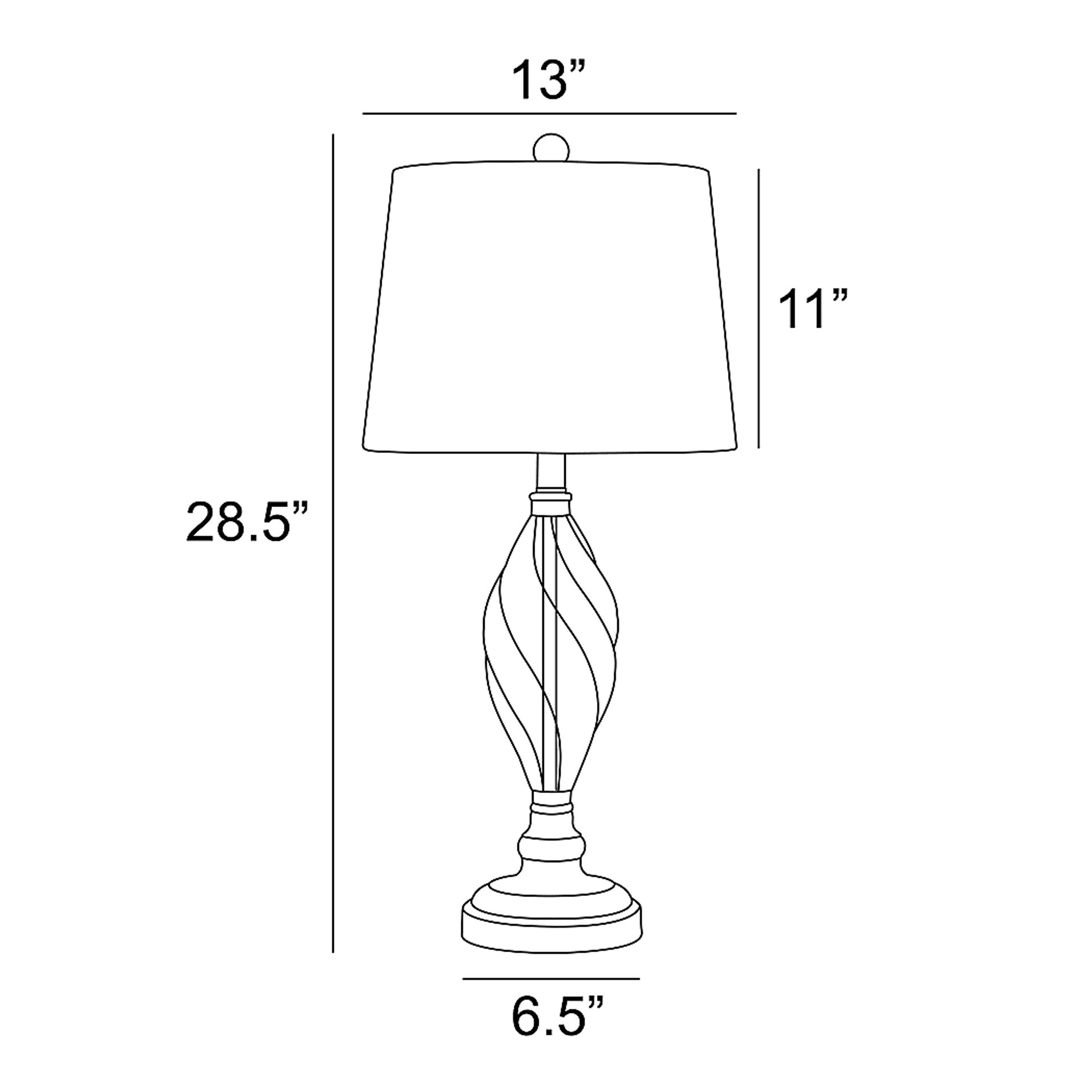 Caron Shade Bronze Lamp, Set of 2 - Image 5