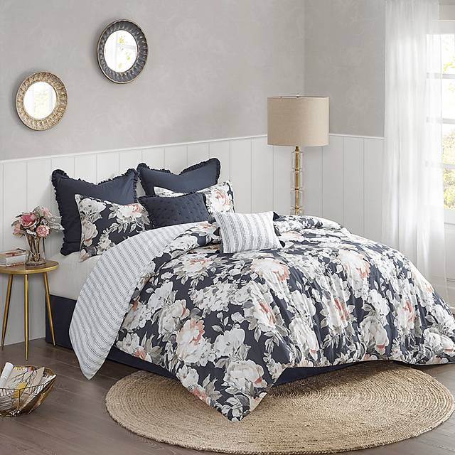 Carondelet Dark Blue 8 Pc King Comforter Set - Thumbnail - Image 4