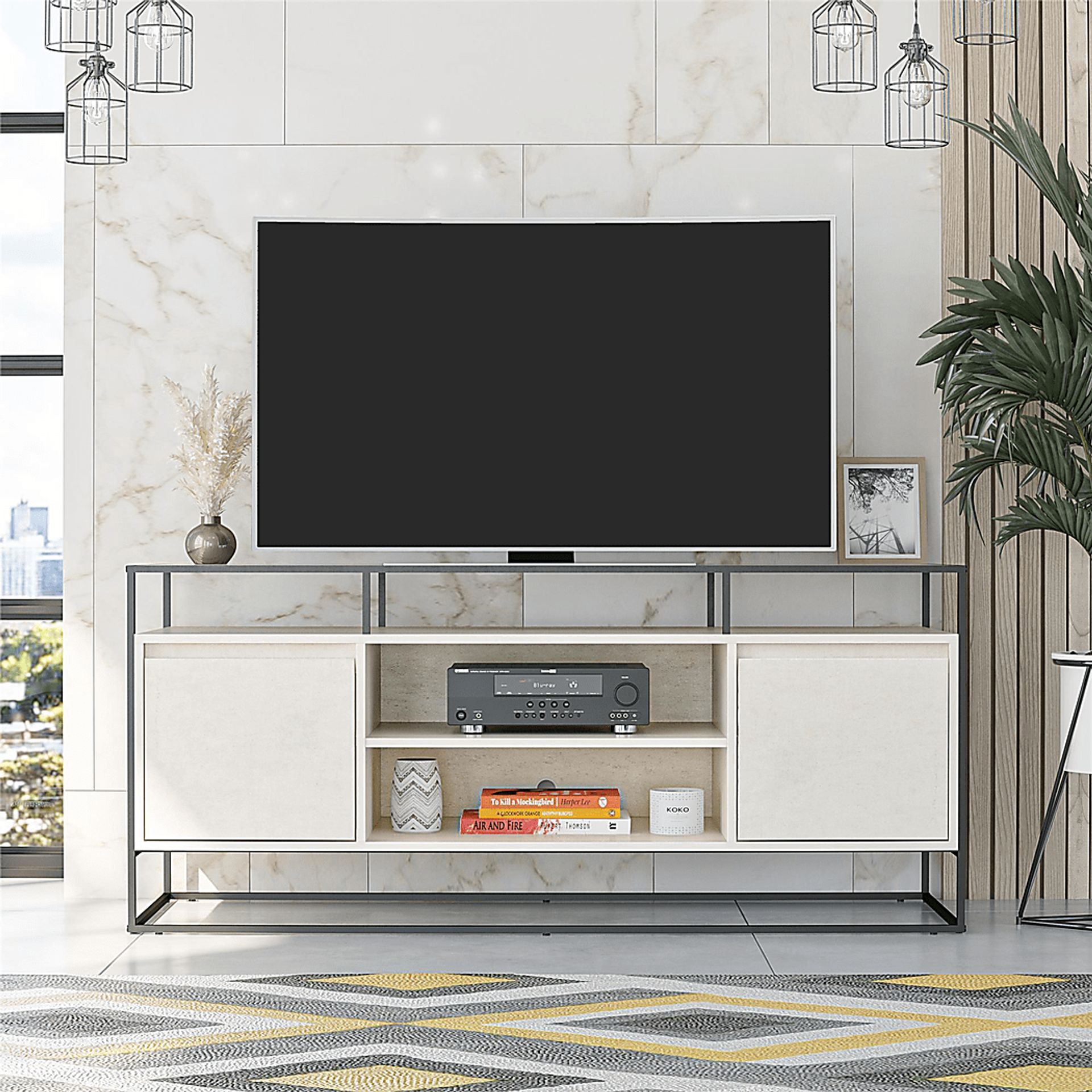 Caroridge White 53 in. Console - Image 9