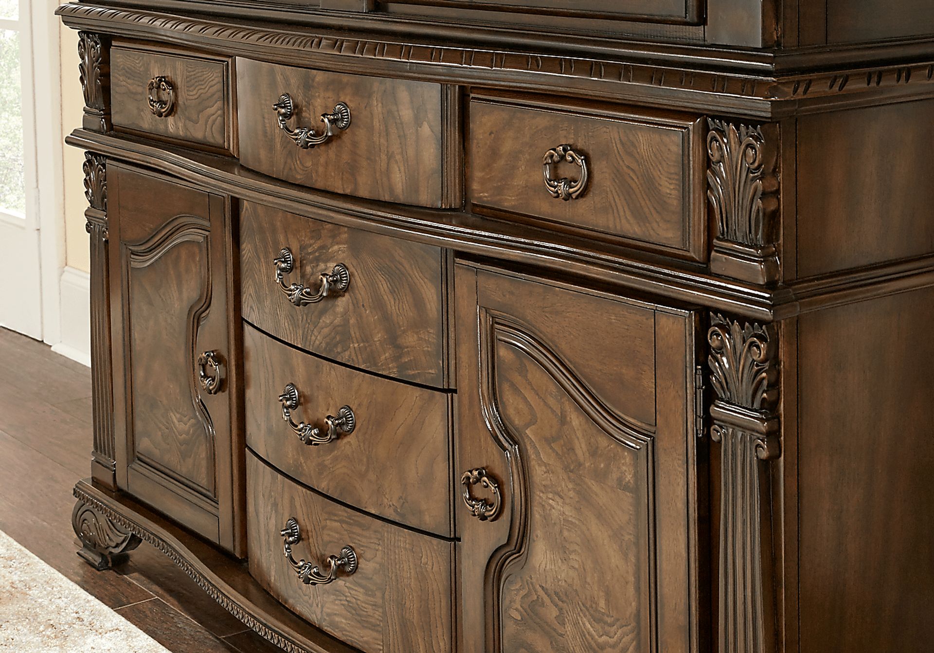 Carpathian Cherry 2 Pc China Cabinet - Image 2