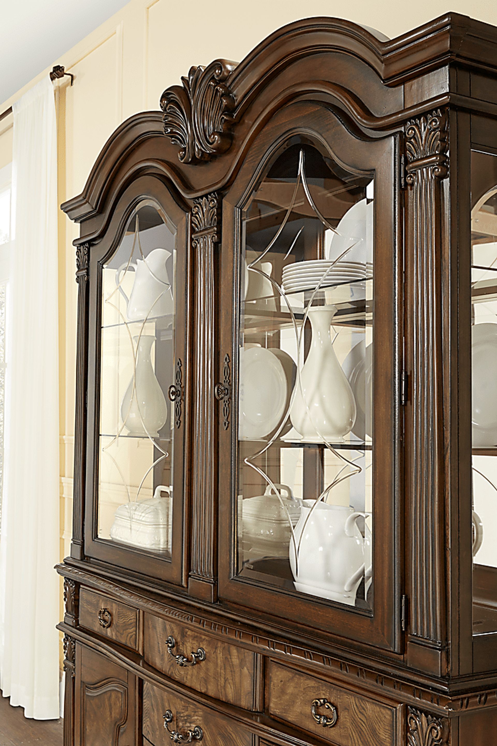 Carpathian Cherry 2 Pc China Cabinet - Image 3