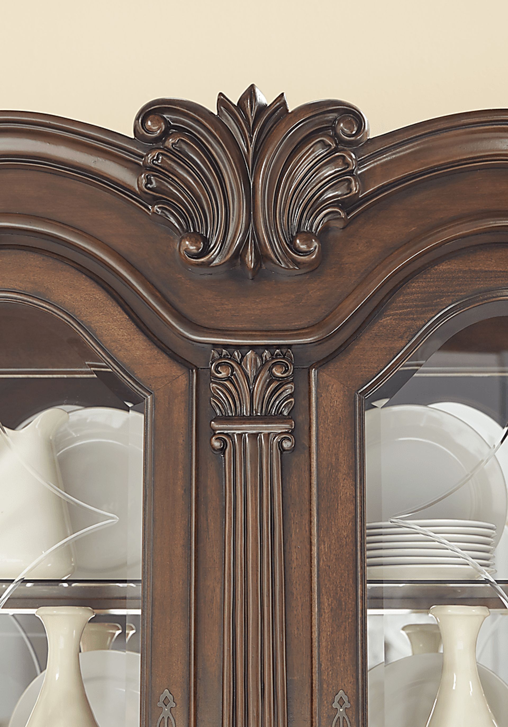 Carpathian Cherry 2 Pc China Cabinet - Image 4