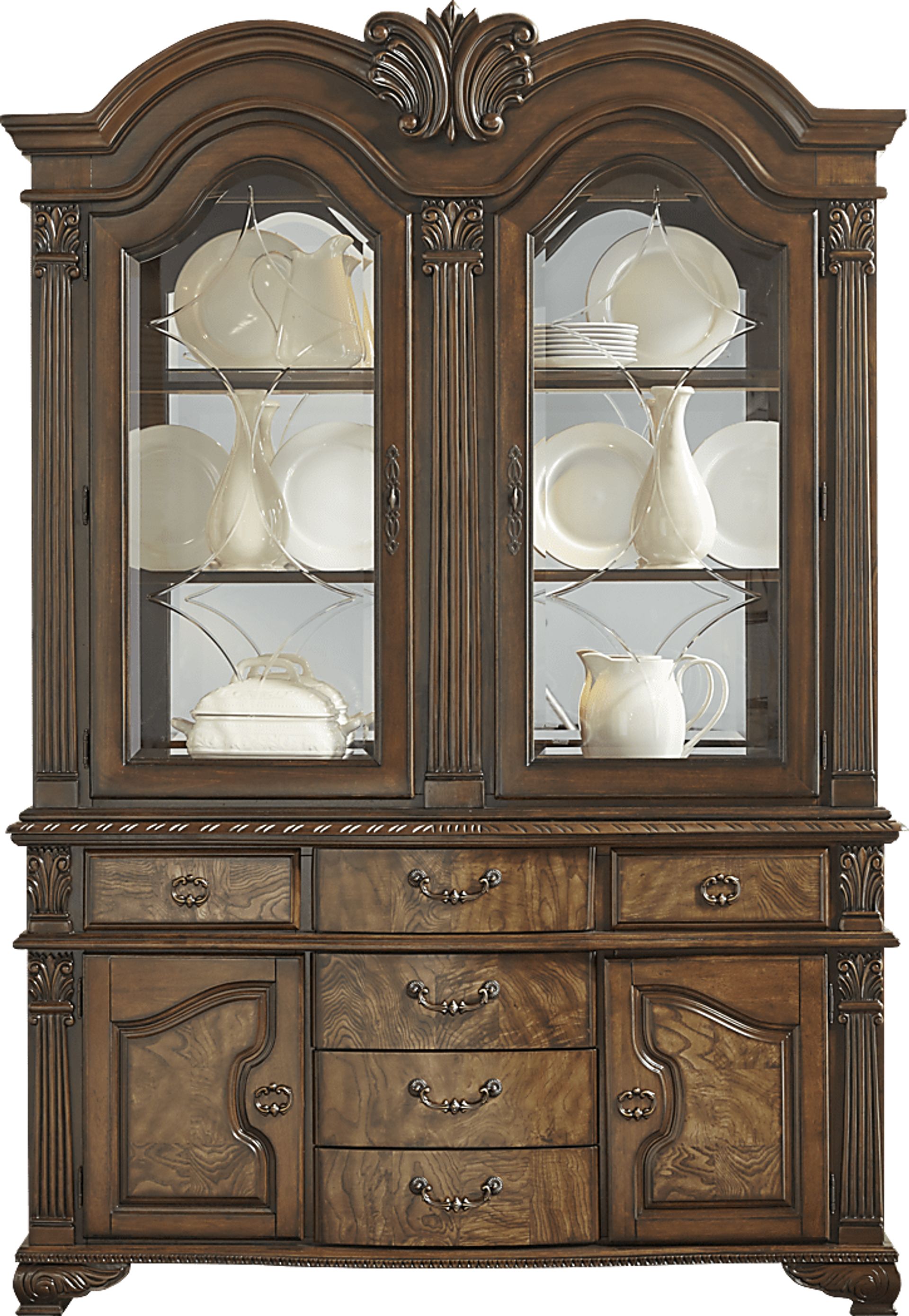 Carpathian Cherry 2 Pc China Cabinet - Image 1
