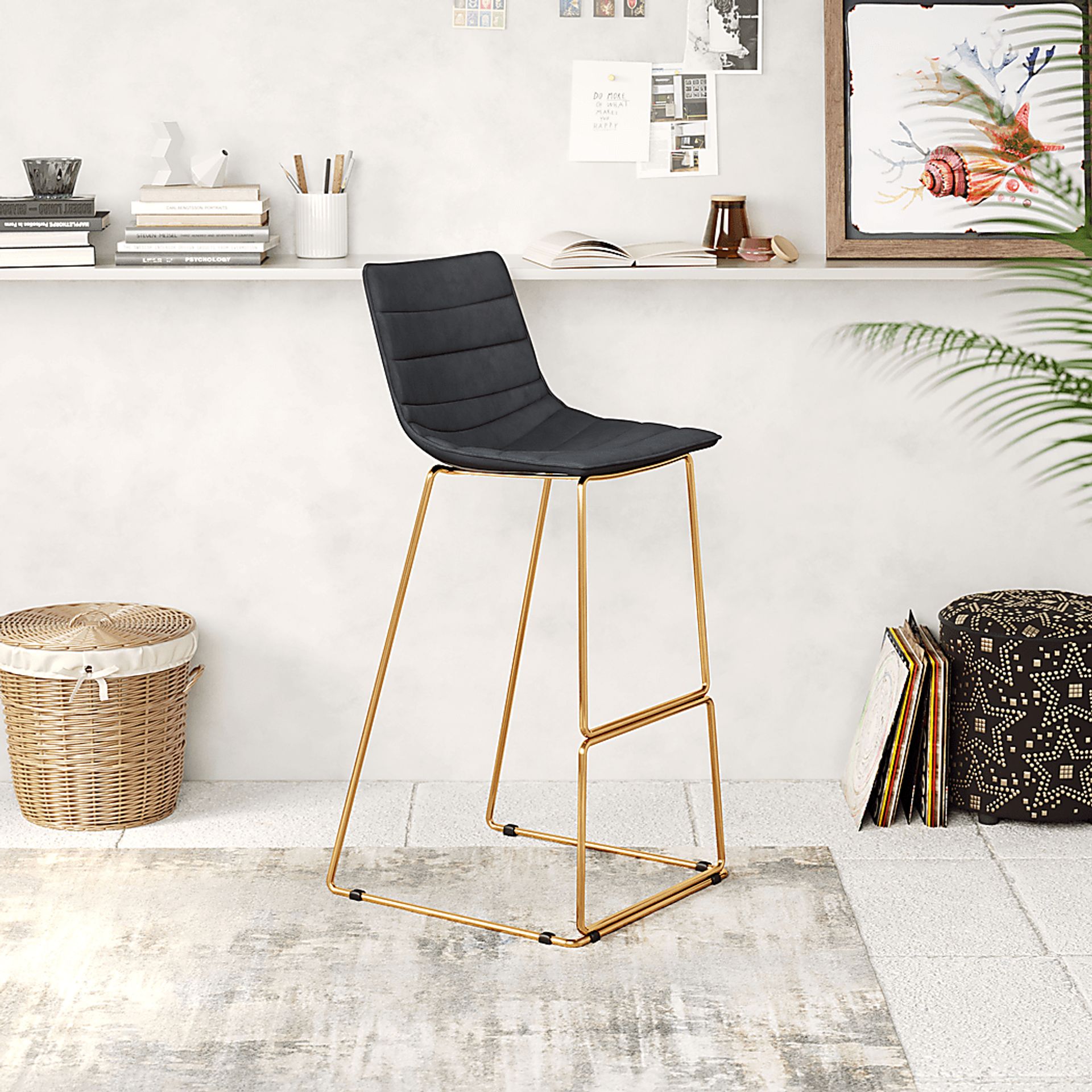 Carramore Black Bar Height Stool - Image 3