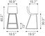 Carramore Orange Bar Height Stool, Set of 2