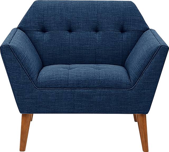 Carrere Blue Accent Chair - Thumbnail - Image 4