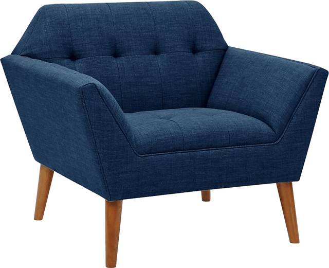Carrere Blue Accent Chair - Thumbnail - Image 1
