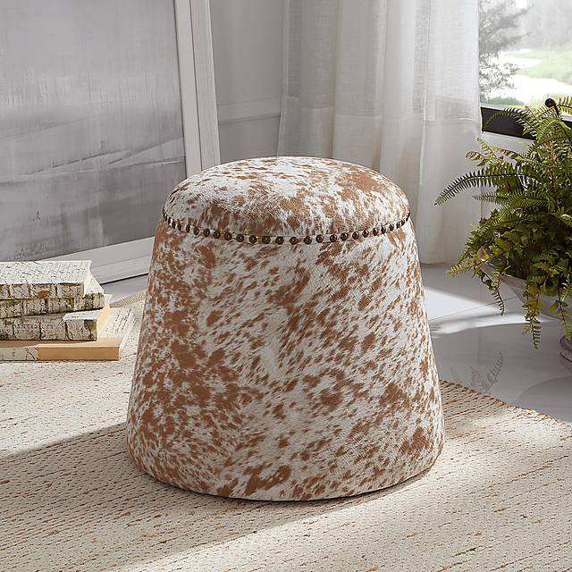 Carrere Brown Ottoman - Thumbnail - Image 2