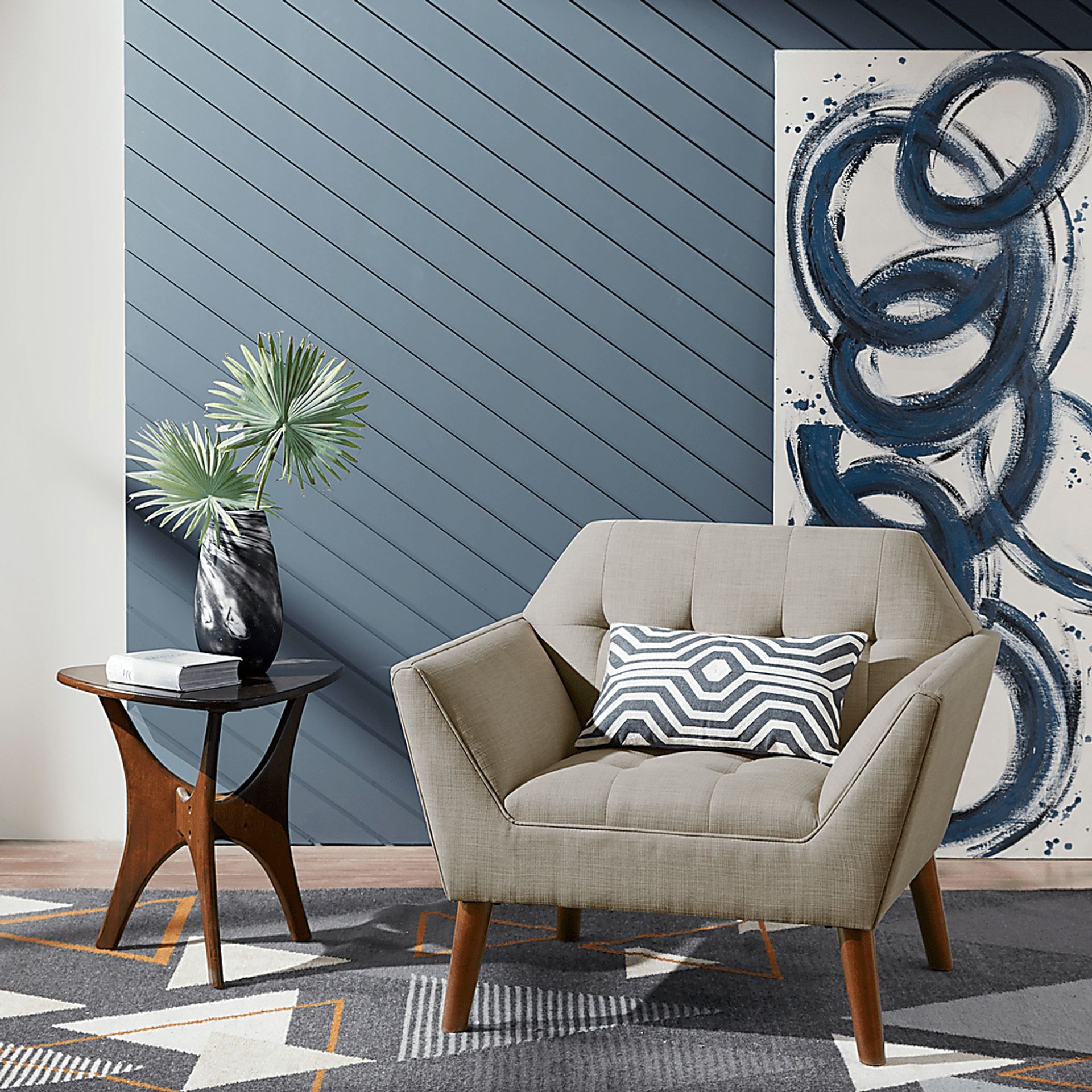 Carrere Light Gray Accent Chair - Image 2