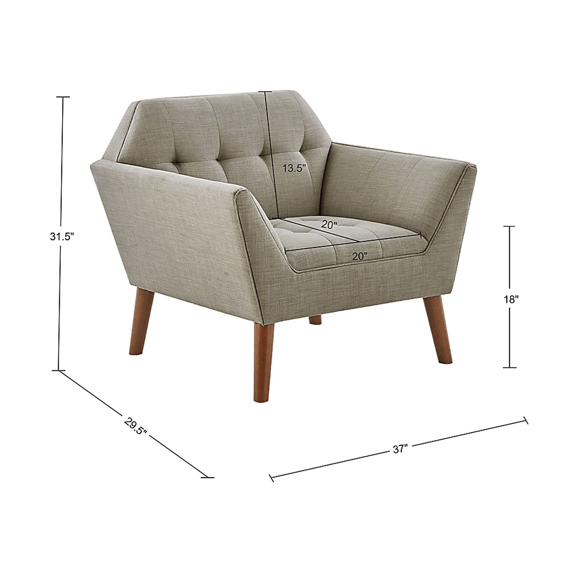 Carrere Light Gray Accent Chair - Image 9