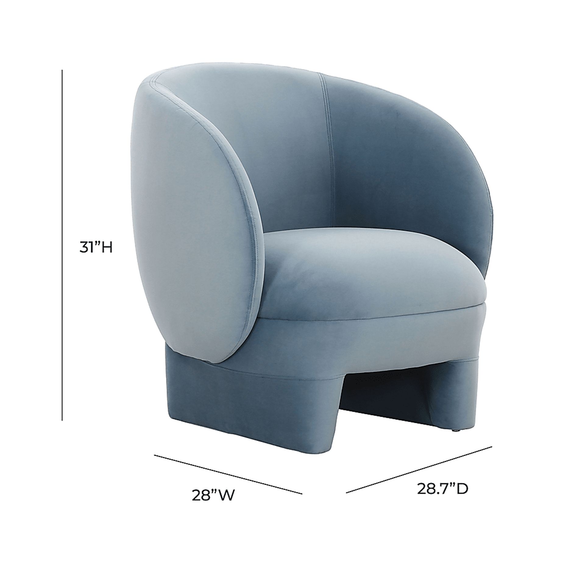 Carriger Blue Accent Chair - Image 6