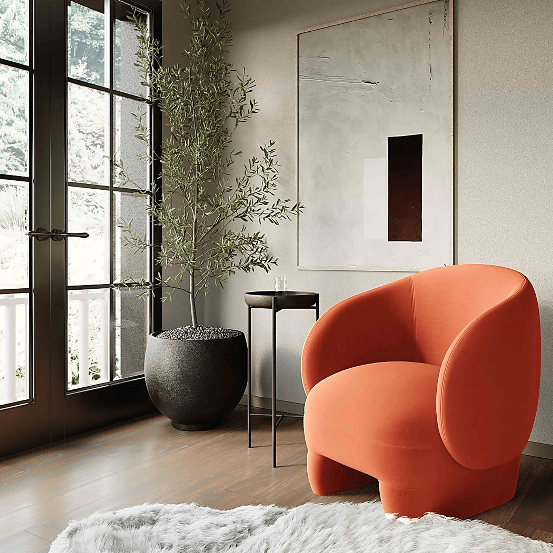 Carriger Red Accent Chair - Image 2