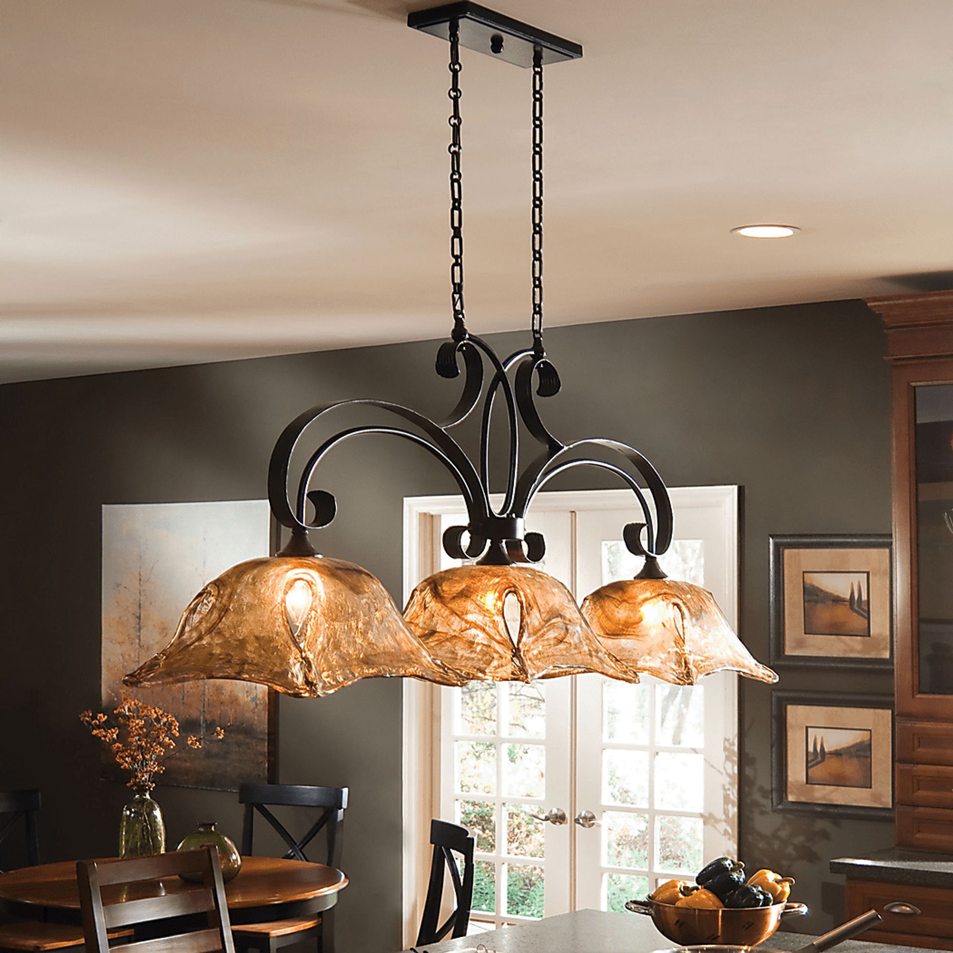 Carroll Brook Bronze Chandelier - Image 2