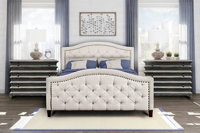 Carrollview Beige King Bed - Thumbnail - Image 7