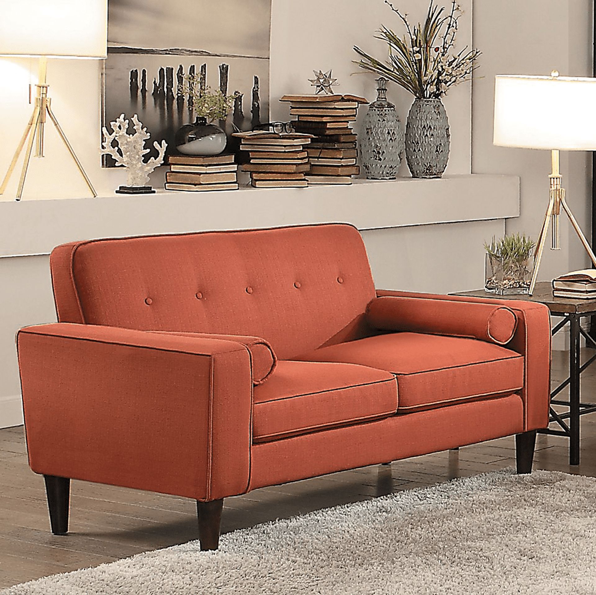 Carrolwood Orange Loveseat - Image 2