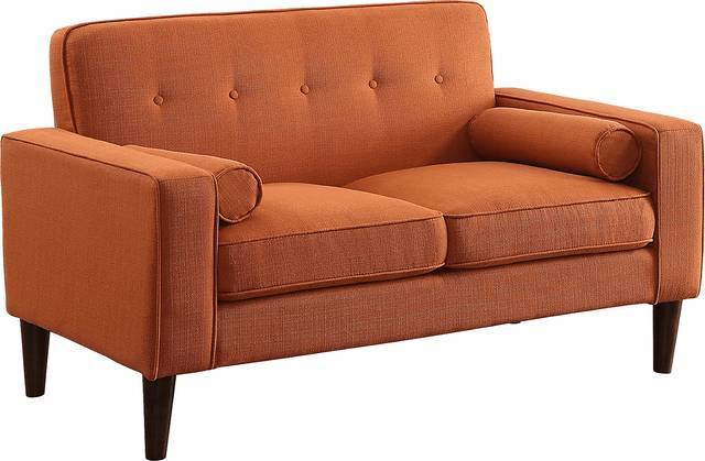 Carrolwood Orange Loveseat - Thumbnail - Image 1