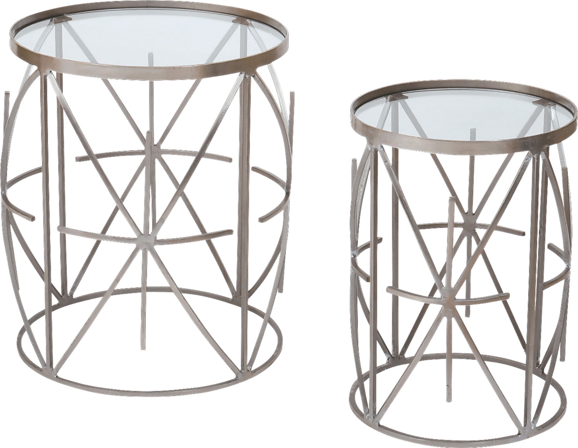 Carrsbrook Silver Set of 2 Nesting Tables - Image 1