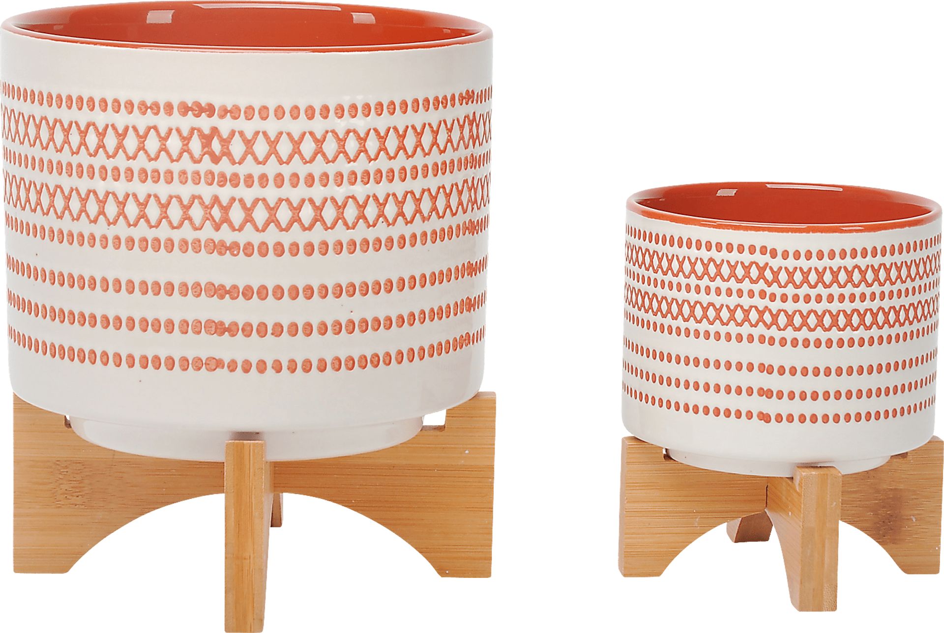 Carrston Orange Planter, Set of 2 - Image 1