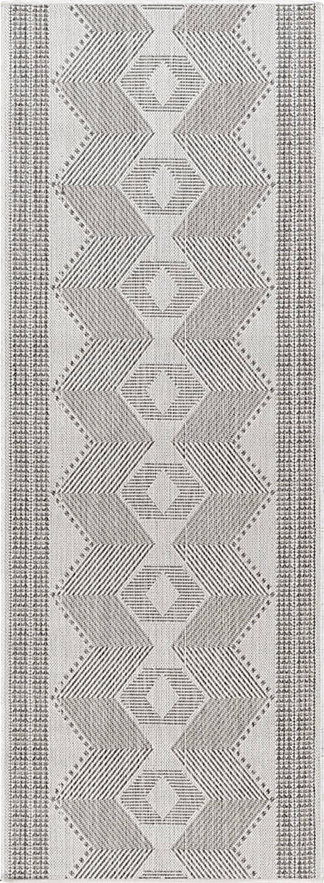 Carson Gray 2'7 x 7'3 Indoor/Outdoor Rug - Thumbnail - Image 1