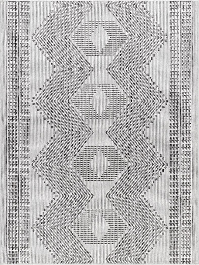 Carson Gray 5'3 x 7' Indoor/Outdoor Rug