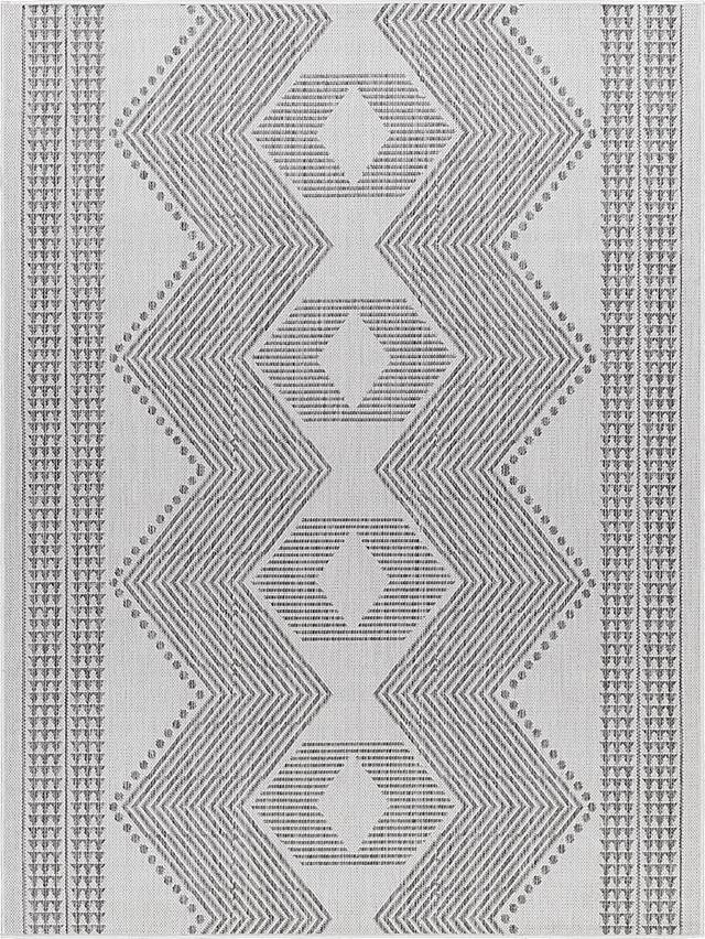 Carson Gray 7'10 x 10' Indoor/Outdoor Rug - Thumbnail - Image 1