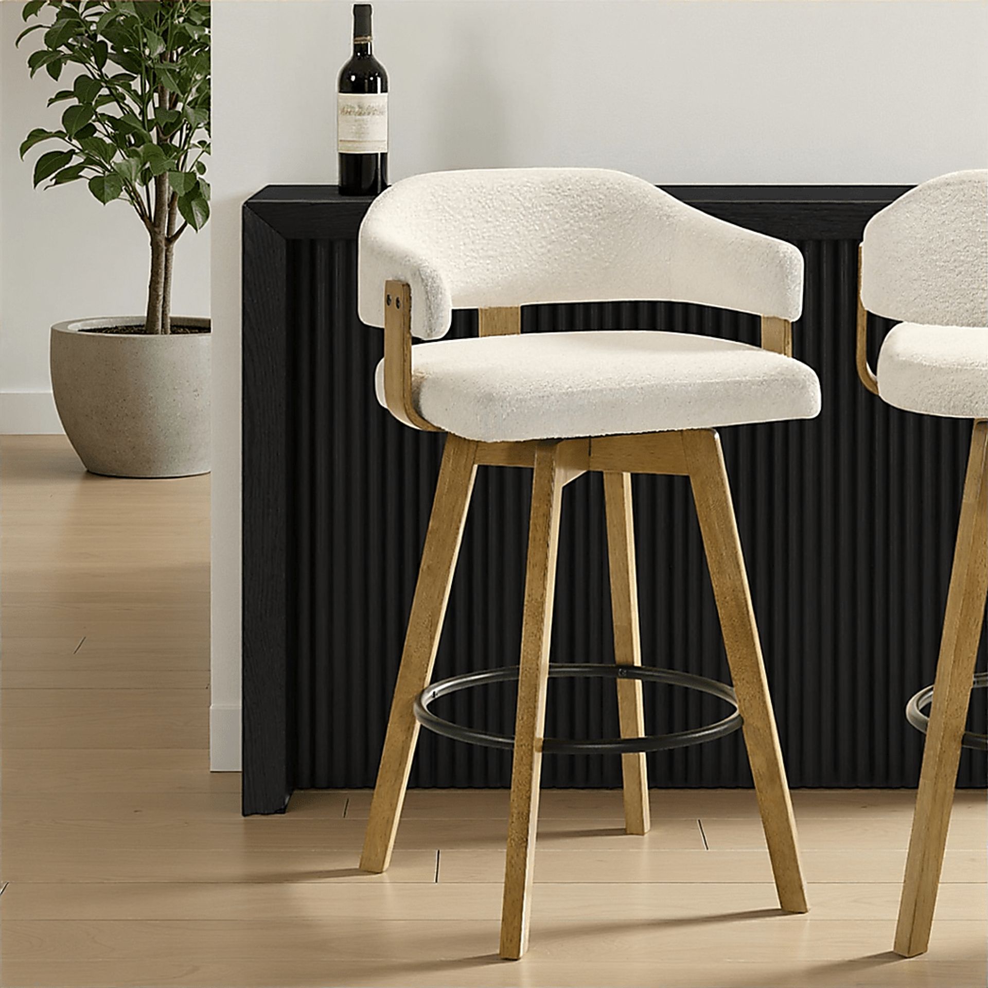 Carsonee White Barstool - Image 2