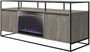 Carterette Gray 59 in. Console with Electric Fireplace
