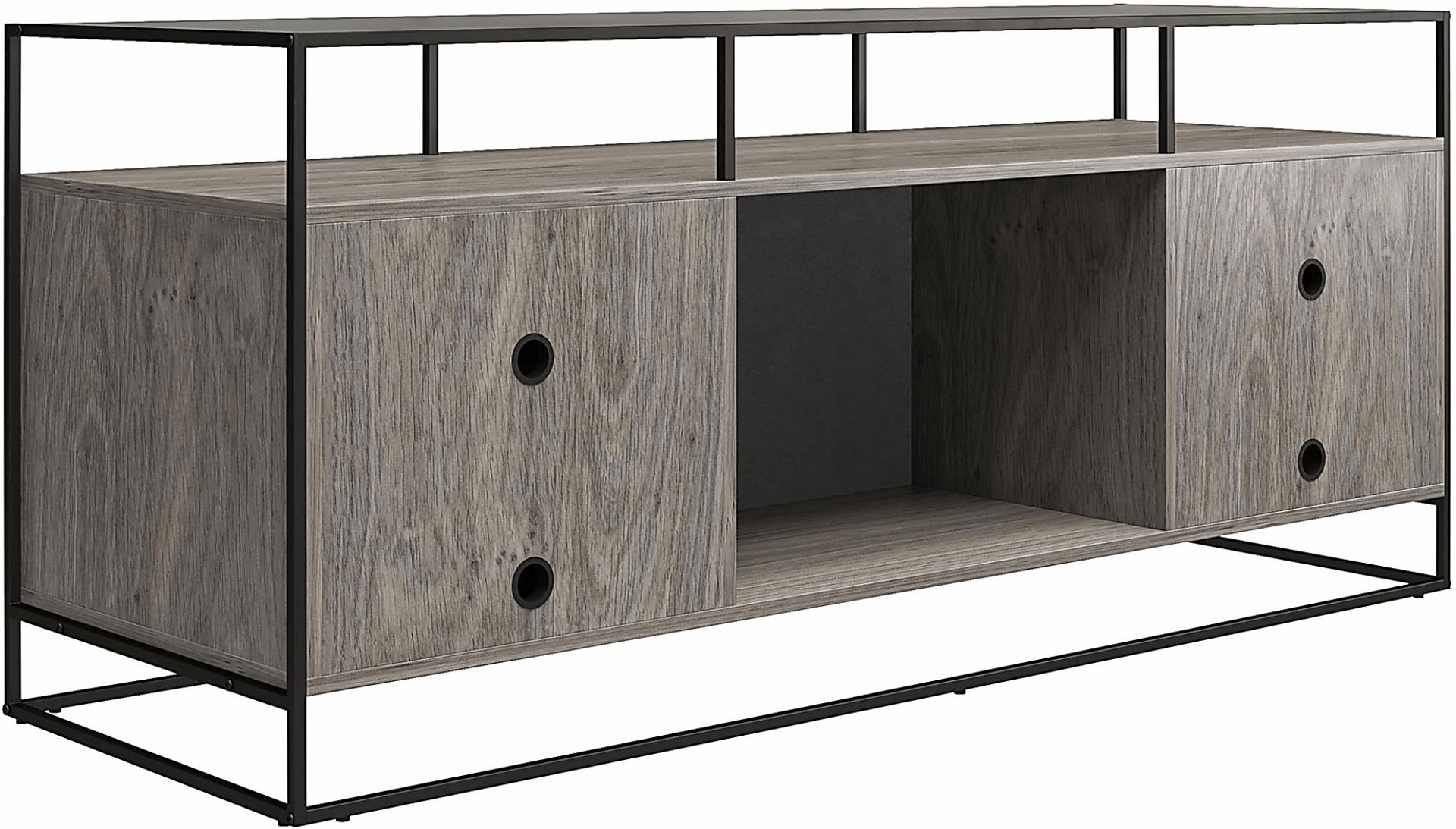 Carterette Gray 59 in. Console with Electric Fireplace - Image 4