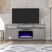Carterette Gray 59 in. Console with Electric Fireplace