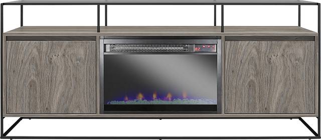 Carterette Gray 59 in. Console with Electric Fireplace - Thumbnail - Image 1