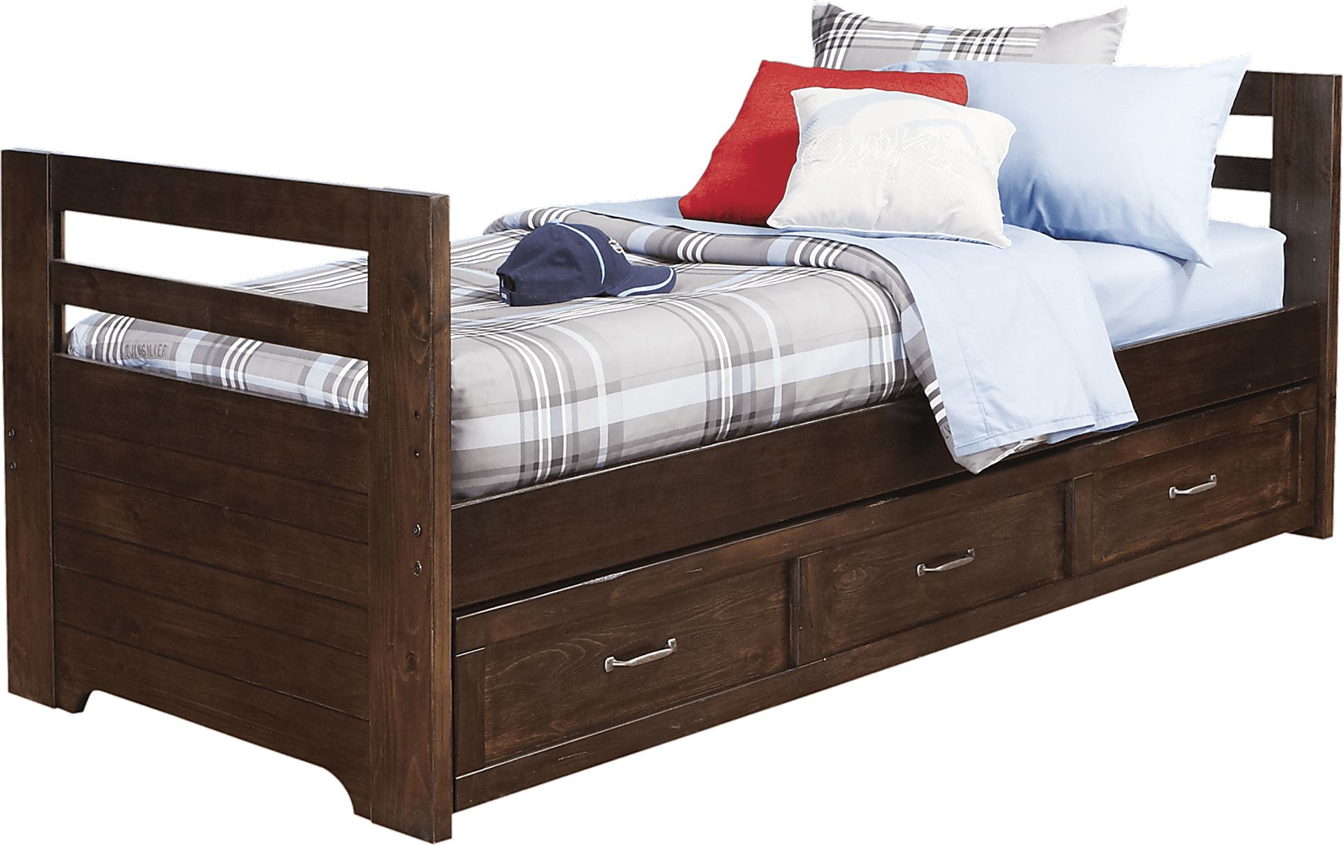 Carter's Kids Collection Lost Creek Espresso 4 Pc Twin Captain'sBed w/Trundle - Image 1