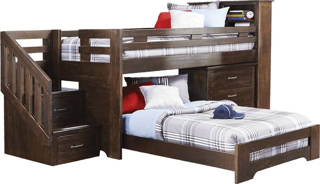 Carter's Kids Collection Lost Creek Espresso 8 Pc Jr. StepTwin/Twin Bunk with Chest - Thumbnail - Image 1