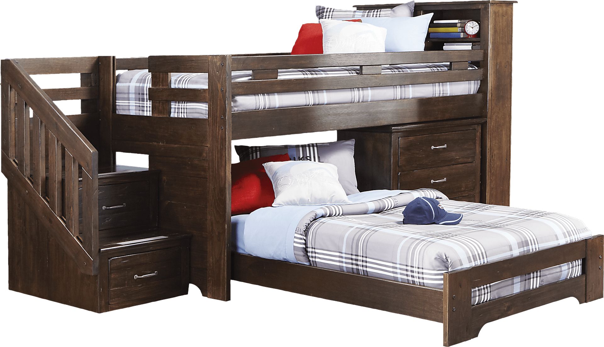 Carter's Kids Collection Lost Creek Espresso 8 Pc Jr. StepTwin/Twin Bunk with Chest - Image 1