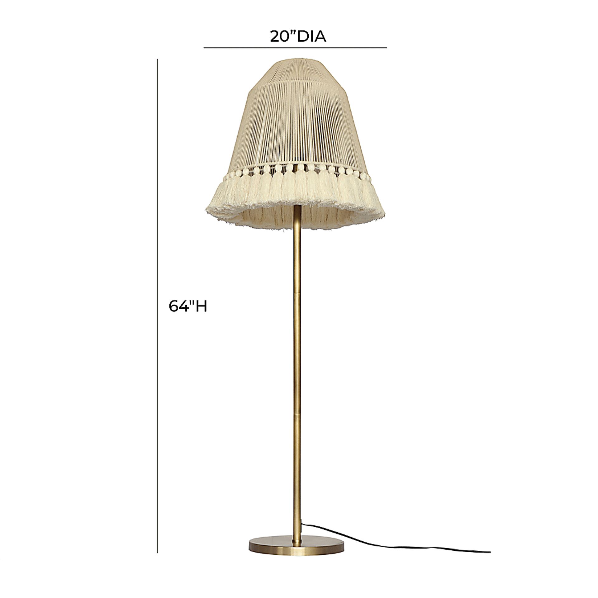 Cartnal Creek White Floor Lamp - Image 7