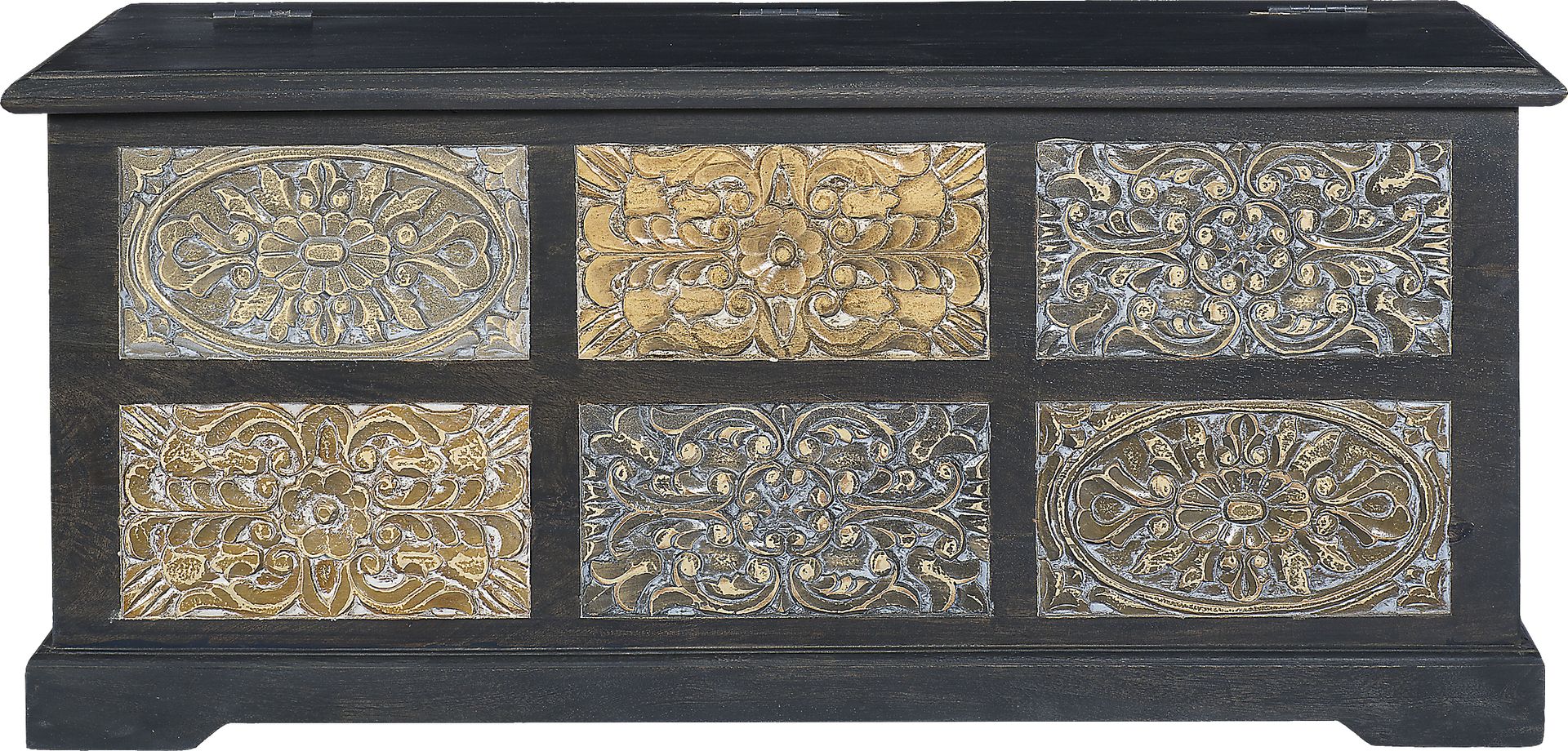 Carved Colony Dark Gray Trunk - Image 3