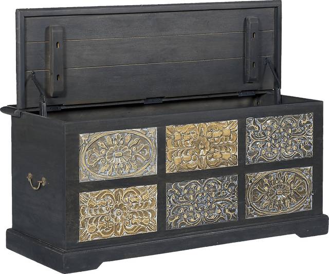 Carved Colony Dark Gray Trunk - Thumbnail - Image 4