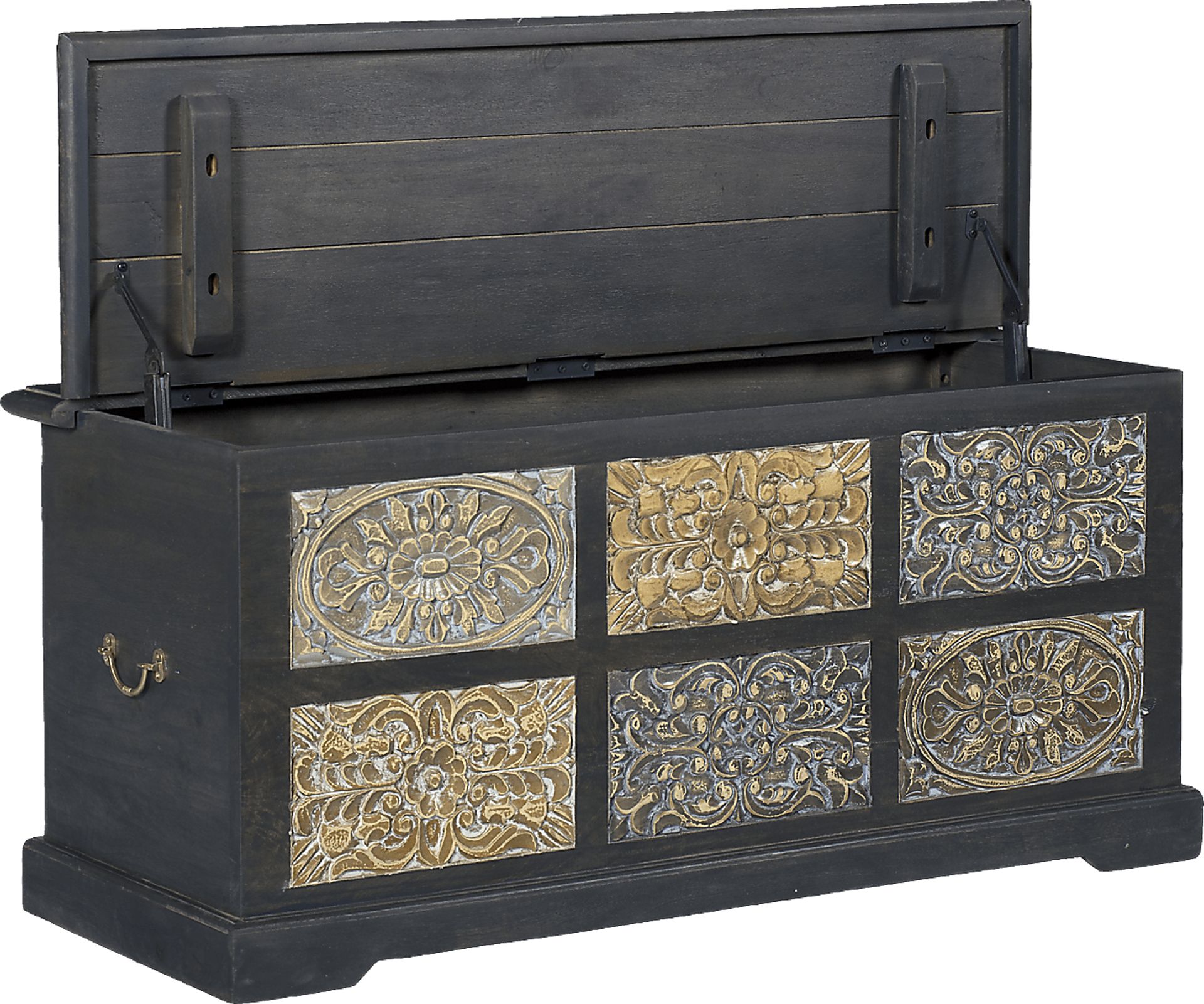 Carved Colony Dark Gray Trunk - Image 4